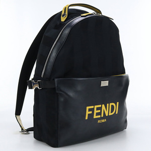 中古良品FENDI ペカン バックパック リュック 7VZ053 ブラック ランク：A us-2