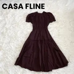 【美品】CASAFLINE POINT スリーブ ロングワンピース