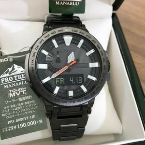 【カシオ】 プロトレック MANASLU マナスル 新品 電波ソーラー PRX-8000YT-1JF 腕時計 メンズ 未使用品 CASIO 男性 ブラック