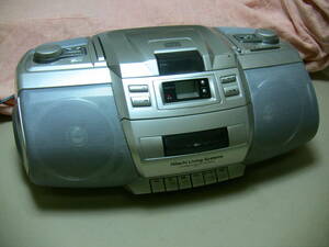 電源付き 確認品 日立 ラジカセ CD/AM/FM ラジオ カセットテープ レコーダー CK-11