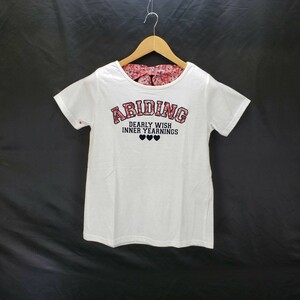 ap1392 ☆限定価格☆『送料無料』△ 訳あり ▲ Lindauer リンドール Tシャツ S 白 ホワイト 赤 ペイズリー 夏 可愛い リボン 薄手 涼しい