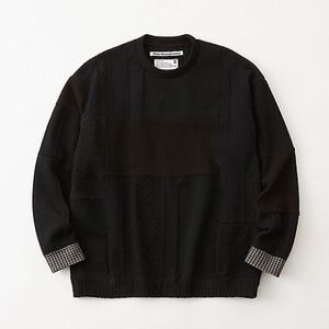 定価37400円新品 White Mountaineering 24AW PATCHWORK PULLOVER パッチワーク スウェット Ｔシャツ WM2473512 ホワイトマウンテニアリング