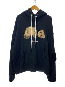 Palm Angels◆BLACK HOODIE WITH PUNK BEAR EMBROIDERY/XL/PMBB058F22FLE002