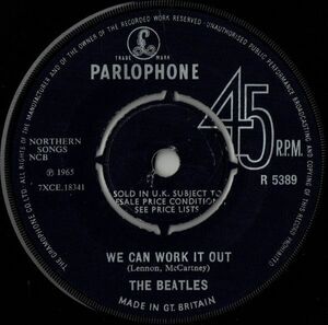 英7 Beatles We Can Work It Out / Day Tripper R5389 Parlophone /00080