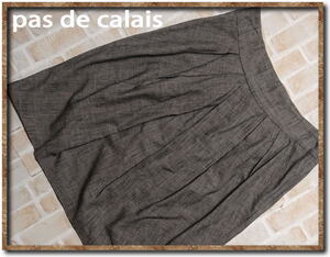 ☆pas de calais　パドカレ　麻綿グレンチェックスカート☆