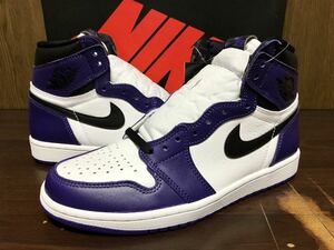 20年製 NIKE AIR JORDAN 1 RETRO HIGH OG ナイキ エアジョーダン オリジナル AJ1【555088-500】COURT PURPLE コート パープル 紫 US7.5