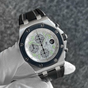 【希少】AUDEMARS PIGUET オーデマピゲ ロイヤルオーク オフショア クロノグラフ 42mm 25940SK.OO.D002CA.02.A シルバー文字盤 ラバー 黒