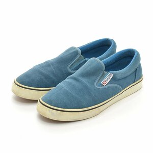 ◇390358 SUPERGA スペルガ スリッポン スニーカー サイズUS6.5 23.5cm スウェード レディース ブルー 無地