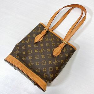 LOUIS VUITTON ルイヴィトン モノグラム バケット バケットPM プチバケット トートバッグ ブラウン VI0010 M42238