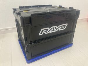 新品 正規品 廃盤 RAYS 50th 折りたたみコンテナ Mサイズ ブラック 日本製 在庫あり 即納