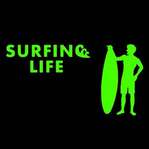 ★千円以上送料0★(30cm)【SURFING LIFE】　サーフィンボード・カー・車用にも、ステッカーDC1