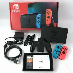 《ジャンク扱い》ニンテンドースイッチ バッテリー強化型 ネオンブルー・ネオンレッド Nintendo SWITCH/2019年製/併売 A2578