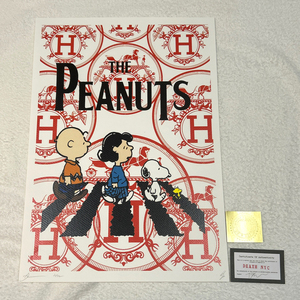 DEATH NYC スヌーピー SNOOPY エルメス HERMES アビィロード 世界限定100枚 ポップアート PEANUTS アートポスター 現代アート KAWS Banksy