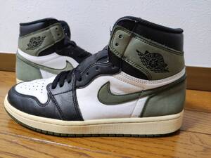 NIKE AIR JORDAN 1 RETRO HIGH OG CLAY GREEN 海外正規品 28cm 555088-135 85 chicago bred travis scott つま黒 AJ1 kaws 1985 off white