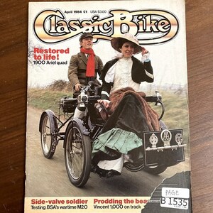 B1535　1984 年　「Classic Bike」クラシックバイク 英国 旧車 雑誌　ヴィンテージバイク　英国車 　　ビンテージ　自動車