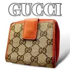 GUCCI GGキャンバス ラウンドファスナー 折り財布 6579