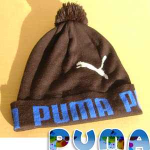 即決■PUMA■ロゴブルーバックブラックcap■■古着