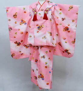 七五三 三歳 女児 被布着物セット 鞠 3歳 3才 三才 女の子 祝着 新品（株）安田屋 NO39418