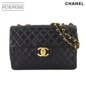 新品同様 シャネル CHANEL デカマト マトラッセ 34 チェーン ショルダー バッグ レザー ブラック A01094 ヴィンテージ 90237483