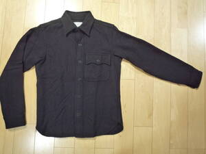 THE REAL MCCOY’S（ザ・リアルマッコイズ）C.P.O.SHIRT（CPOシャツ）U.S.NAVY☆ウールフランネル・ワークシャツ☆MS17101☆黒色☆S