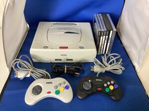 ○●○SEGA セガサターン本体　HST-3220/ソフト5枚セット(現状品)○●○