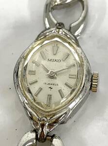 1円出品 動作未確認 SEIKO セイコー 手巻き 腕時計 レディース アクセサリーウォッチ 21-7330現状品 カY