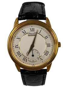 PIAGET ピアジェ 750 ゴールド 総重量46.9g 革ベルト メンズ 手巻き 腕時計【稼働品】