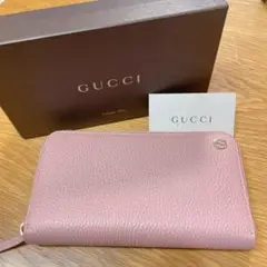 大幅値下げ！GUCCI グッチ ピンク レザー 二つ折り財布