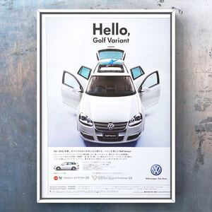 当時物 フォルクスワーゲン ゴルフ ヴァリアント 広告 / VW 5 ゴルフ5 Golf Golf5 ホイール gti r32 ヘッドライト 純正 ホイール エアロ