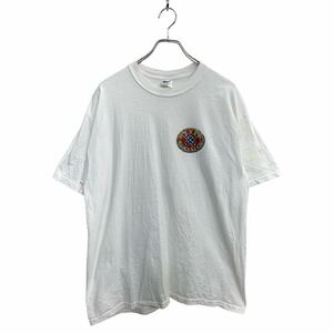 JERZEES 半袖 プリント Tシャツ Lサイズ ジャージーズ ホワイト コットン 古着卸 アメリカ仕入 t2408-3412