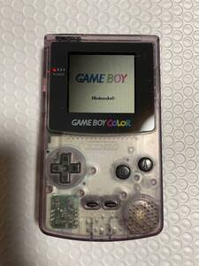 【動作確認済み】ゲームボーイカラー本体（CGB-001/クリアパープル） GBC