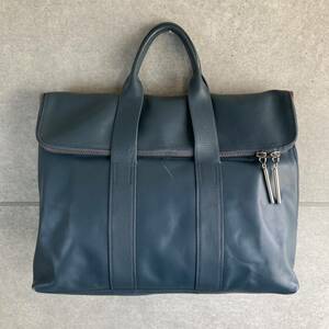 3.1 Phillip Lim / 31 HOUR BAG アワーバッグ レザートートバッグ ネイビー メンズ 本革 スリーワンフィリップリム