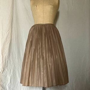 ドゥファミリィ Do! Family Pleated skirt ベージュ　ブラウン　プリーツスカート サイズS pleats skirt チャコールグレー 