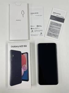 訳あり中古品　au/UQ SAMSUNG Galaxy A23 5G SCG18 ブラック 　SIMロック解除済