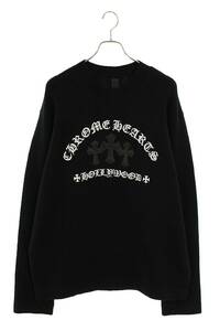 クロムハーツ Chrome Hearts サイズ:L セメタリークロスパッチ刺繍カシミアニット 中古 SJ02