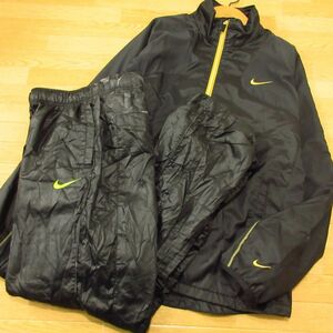 ◎美品！L 上下セット！NIKE ナイキ◆ウィンドブレーカー ジャケット&パンツ◆メンズ 黒◆BA0913