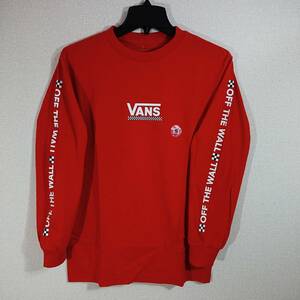 新品本物VANS バンズ/Checkmate 3 LS/長袖Tシャツ/RACING RED/S