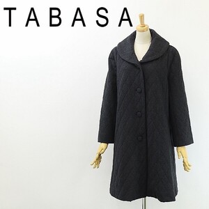 ◆La fete de tabasa タバサ ウール キルティング コート チャコールグレー 34