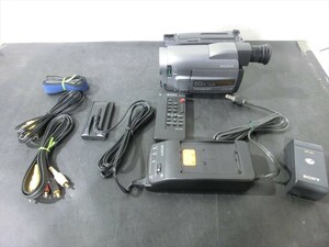 T【U5-73】【80サイズ】▲SONY ソニー/Video8 ビデオカメラ セット CCD-TRV513/ジャンク/※傷有り