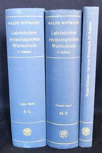 ■ドイツ語洋書 ラテン語語源辞典 全3冊揃(全2巻・索引) 第4版【Lateinisches Etymologisches Worterbuch】Carl Winter　●ギリシア語