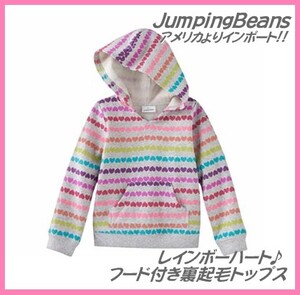 ■新作!人気☆【JumpingBeans】RainbowHeart♪裏起毛トップス2歳