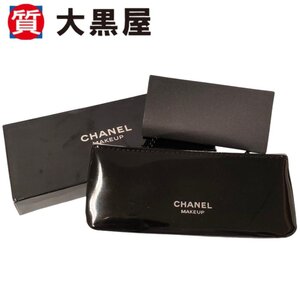 【大黒屋82】CHANEL MAKE UP シャネル メイク アップ チェーン付き ミニポシェット 化粧ポーチ 黒 ブラック 非売品 ノベルティ 箱付き