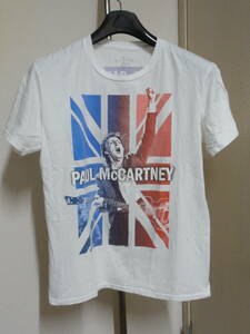 格安廃版レアモデル・白系地・ポールマッカートニーPAUL McCARTNEY ONE ON ONE WORLD TOUR 2016-2017両面プリント半袖Tシャツ L