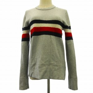 トミーヒルフィガー TOMMY HILFIGER コットンウールストライプセーター MW0MW12944 グレー S レディース