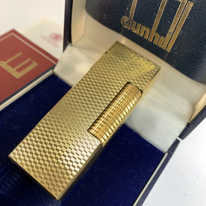 (23150)★１円スタート★ダンヒル★dunhill★ガスライター★サイドローラー★ゴールド★着火未確認