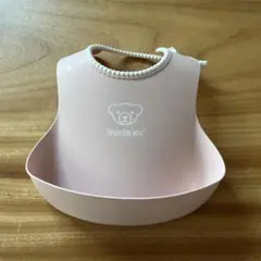 美品　BABYBJÖRN ピンク シリコンビブ