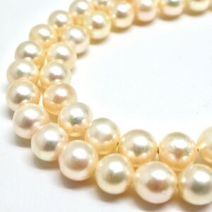 1円〜!!《アコヤ本真珠ネックレス》J 約30.8g 約41.0cm 約7.0mm珠 pearl necklace jewelry パール プリンセス BJ1/DC0.E229