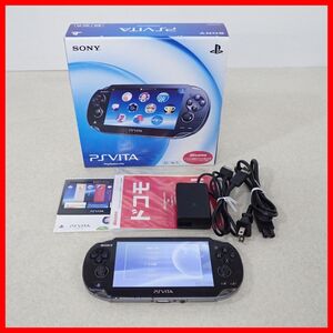 PSVITA プレイステーション・ヴィータ 本体 PCH-1100 クリスタルブラック SONY ソニー 箱説付 ジャンク【10