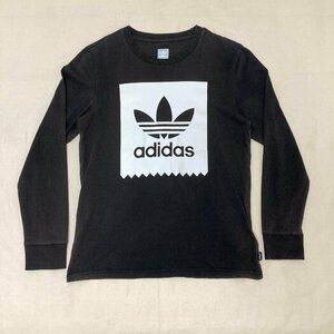 PAKAIAN　adidas　アディダス　ロゴプリント　ロングスリーブ　Tシャツ　ブラック/黒　M　