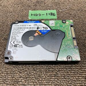 HDD-1186 激安 HDD2TB 2.5インチ SATA 70時間 内蔵HDD WD WD20SPZX-22UA7T0 Crystaldiskinfoにて正常品 中古